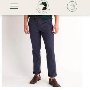 DuckHead Navy Chino Pants, 32 x 32